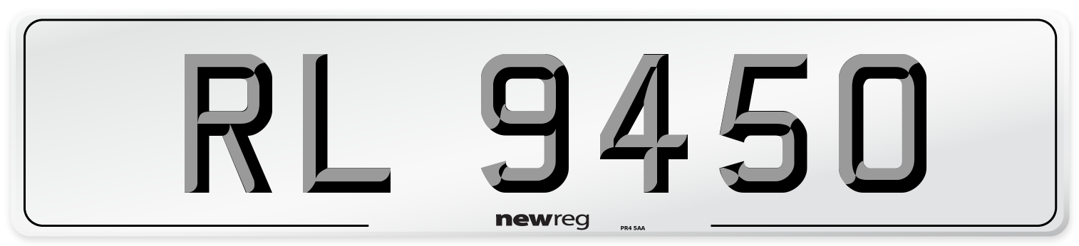 RL 9450 Number Plate from New Reg